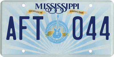 MS license plate AFT044
