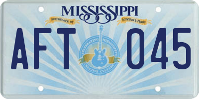 MS license plate AFT045