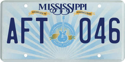 MS license plate AFT046