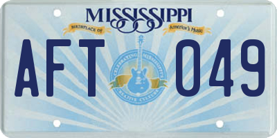 MS license plate AFT049