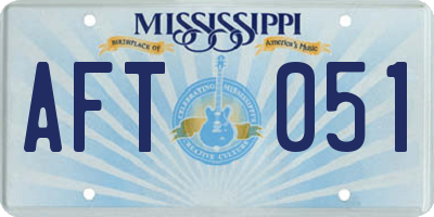 MS license plate AFT051