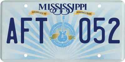 MS license plate AFT052