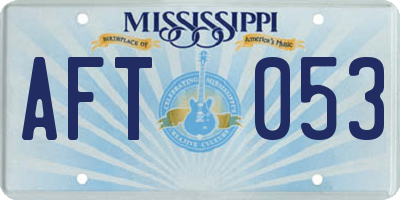 MS license plate AFT053
