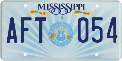 MS license plate AFT054