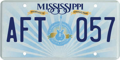 MS license plate AFT057