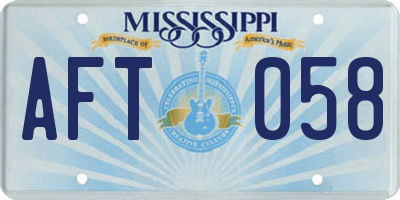 MS license plate AFT058