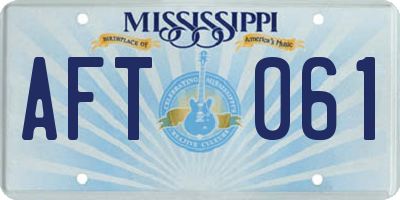 MS license plate AFT061