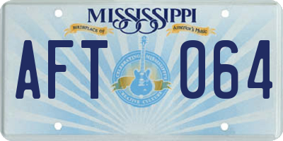 MS license plate AFT064