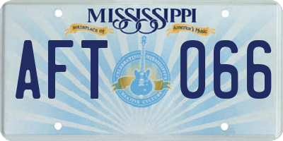 MS license plate AFT066