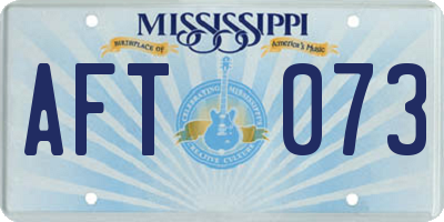MS license plate AFT073