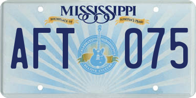 MS license plate AFT075