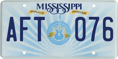 MS license plate AFT076