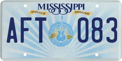 MS license plate AFT083
