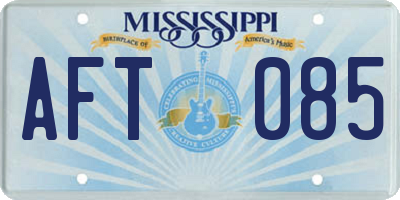 MS license plate AFT085