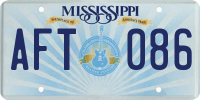 MS license plate AFT086