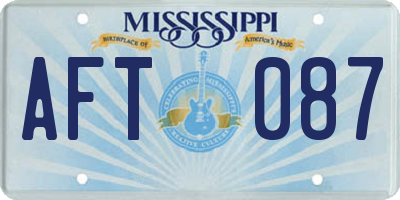 MS license plate AFT087