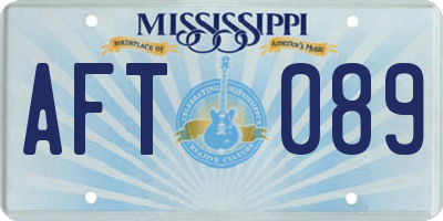 MS license plate AFT089