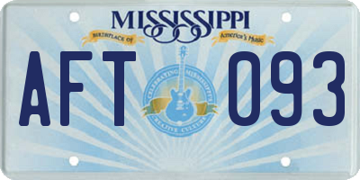 MS license plate AFT093