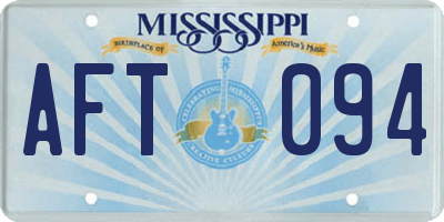 MS license plate AFT094