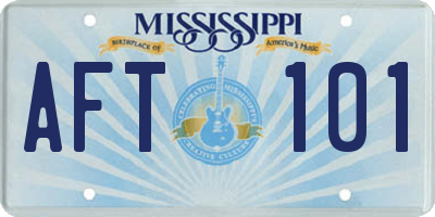 MS license plate AFT101