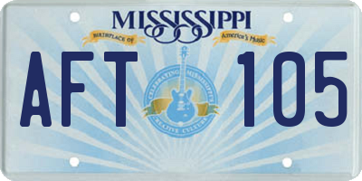 MS license plate AFT105