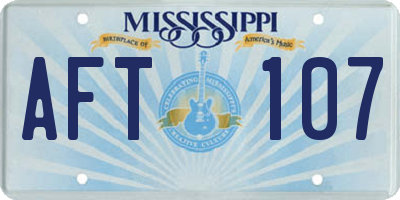 MS license plate AFT107