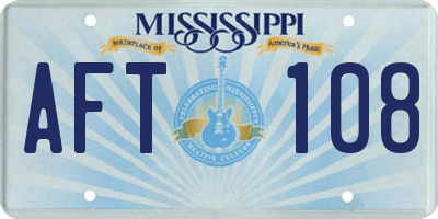 MS license plate AFT108
