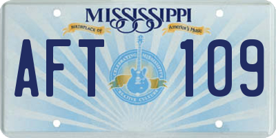 MS license plate AFT109