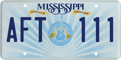 MS license plate AFT111