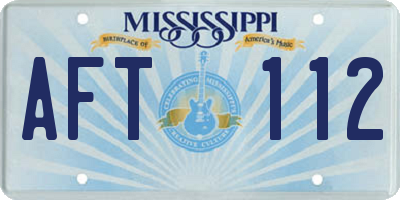 MS license plate AFT112