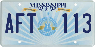 MS license plate AFT113