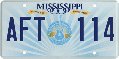 MS license plate AFT114