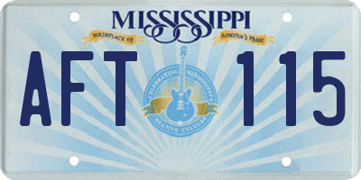 MS license plate AFT115
