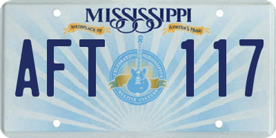 MS license plate AFT117