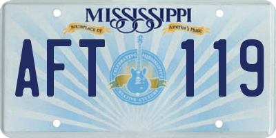 MS license plate AFT119