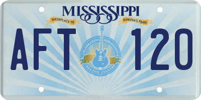 MS license plate AFT120
