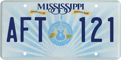 MS license plate AFT121