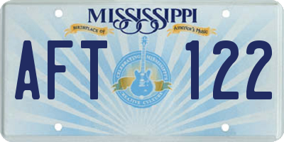 MS license plate AFT122