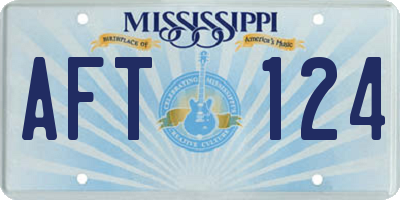 MS license plate AFT124