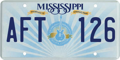 MS license plate AFT126