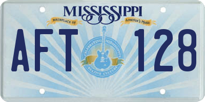 MS license plate AFT128