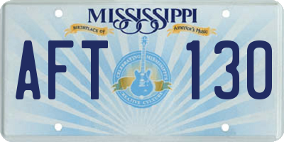 MS license plate AFT130