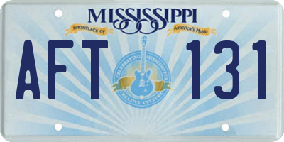 MS license plate AFT131