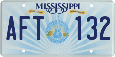 MS license plate AFT132