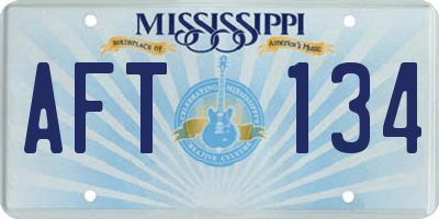MS license plate AFT134