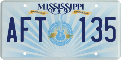 MS license plate AFT135
