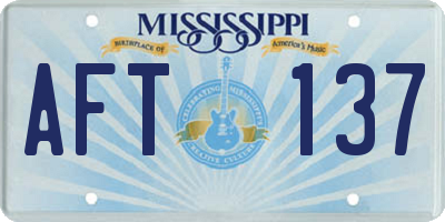 MS license plate AFT137
