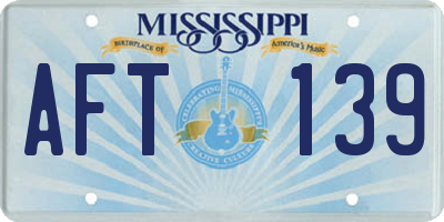 MS license plate AFT139