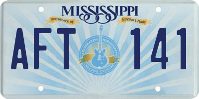 MS license plate AFT141
