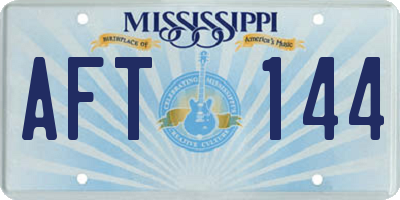 MS license plate AFT144